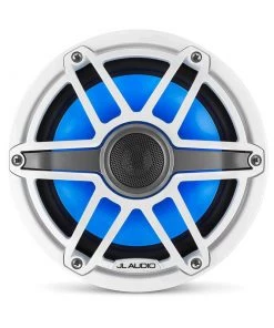 JL AUDIO M6-770X-S-GwGw-i 7.7" Marine Coaxial Speakers, White Sport Grilles with RGB LED Lighting
