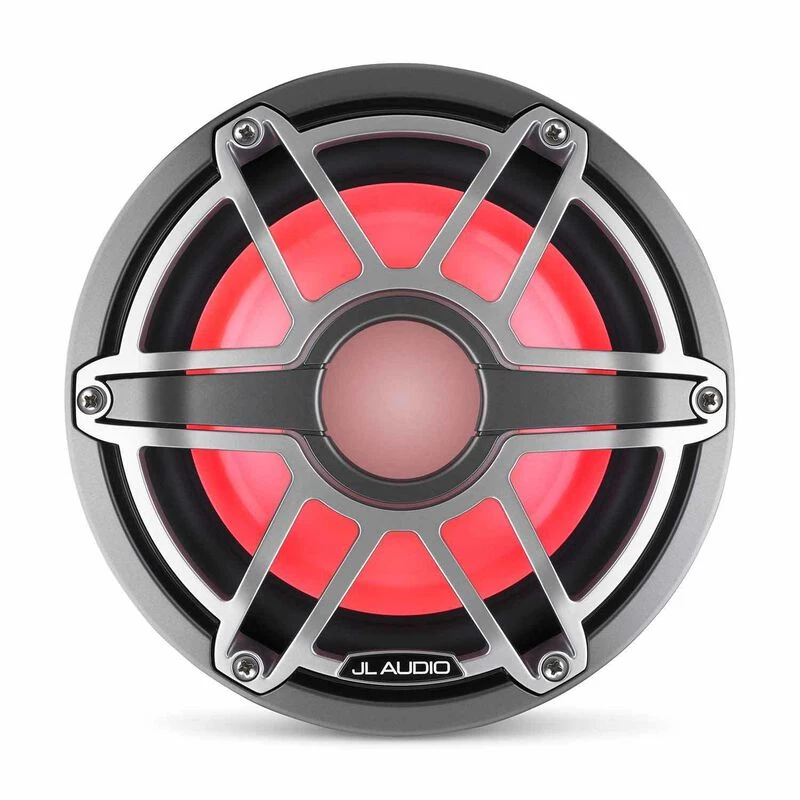 JL AUDIO M6-8IB-S-GmTi-i-4 8" Marine Subwoofer Driver, Gunmetal & Titanium Sport Grille with RGB LED Lighting 4 JL AUDIO M6-8IB-S-GmTi-i-4 8" Marine Subwoofer Driver, Gunmetal & Titanium Sport Grille with RGB LED Lighting - Image 2