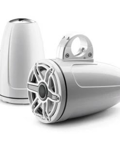 JL AUDIO M6-770ETXv3-Gw-S-GwGw 7.7" Enclosed Marine Coaxial Speaker System, Gloss White, White Sport Grille