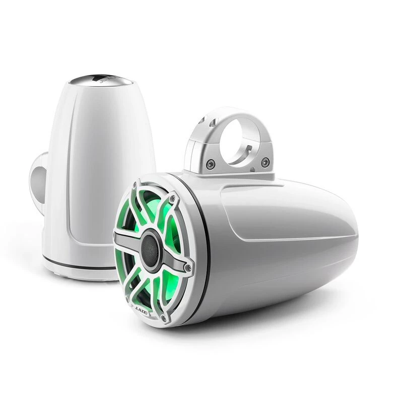 JL AUDIO M6-770ETXv3-Gw-S-GwGw-i 7.7" Enclosed Marine Coaxial Speaker System, Gloss White, White Sport Grille with RGB LED Lighting 4 JL AUDIO M6-770ETXv3-Gw-S-GwGw-i 7.7" Enclosed Marine Coaxial Speaker System, Gloss White, White Sport Grille with RGB LED Lighting - Image 2