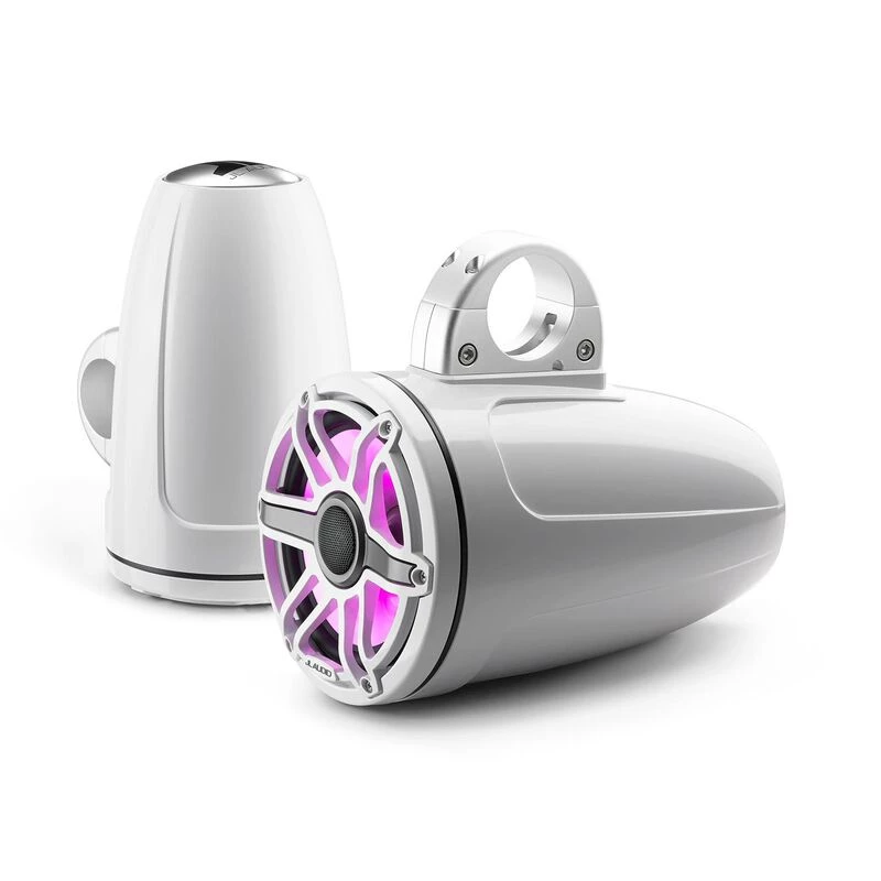 JL AUDIO M6-770ETXv3-Gw-S-GwGw-i 7.7" Enclosed Marine Coaxial Speaker System, Gloss White, White Sport Grille with RGB LED Lighting 5 JL AUDIO M6-770ETXv3-Gw-S-GwGw-i 7.7" Enclosed Marine Coaxial Speaker System, Gloss White, White Sport Grille with RGB LED Lighting - Image 3