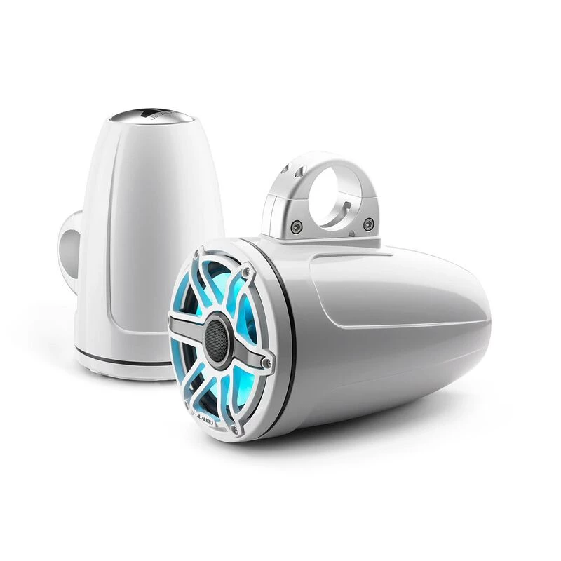 JL AUDIO M6-770ETXv3-Gw-S-GwGw-i 7.7" Enclosed Marine Coaxial Speaker System, Gloss White, White Sport Grille with RGB LED Lighting 7 JL AUDIO M6-770ETXv3-Gw-S-GwGw-i 7.7" Enclosed Marine Coaxial Speaker System, Gloss White, White Sport Grille with RGB LED Lighting - Image 5