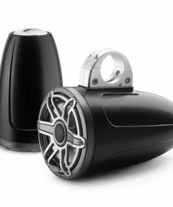 JL AUDIO M6-770ETXv3-Sb-S-GmTi 7.7" Enclosed Marine Coaxial Speaker System, Satin Black, Gunmetal and Titanium Sport Grille