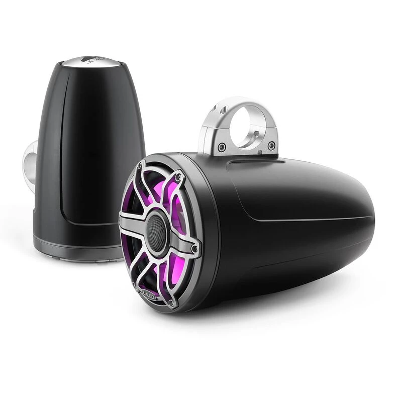 JL AUDIO M6-880ETXv3-Sb-S-GmTi-i 8.8" Enclosed Marine Coaxial Speaker System, Satin Black, Gunmetal and Titanium Sport Grille with RGB LED Lighting 5 JL AUDIO M6-880ETXv3-Sb-S-GmTi-i 8.8" Enclosed Marine Coaxial Speaker System, Satin Black, Gunmetal and Titanium Sport Grille with RGB LED Lighting - Image 3