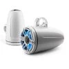 JL AUDIO M6-880ETXv3-Gw-S-GwGw-i 8.8" Enclosed Marine Coaxial Speaker System, Gloss White, White Sport Grille with RGB LED Lighting