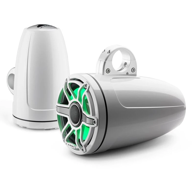 JL AUDIO M6-880ETXv3-Gw-S-GwGw-i 8.8" Enclosed Marine Coaxial Speaker System, Gloss White, White Sport Grille with RGB LED Lighting 4 JL AUDIO M6-880ETXv3-Gw-S-GwGw-i 8.8" Enclosed Marine Coaxial Speaker System, Gloss White, White Sport Grille with RGB LED Lighting - Image 2