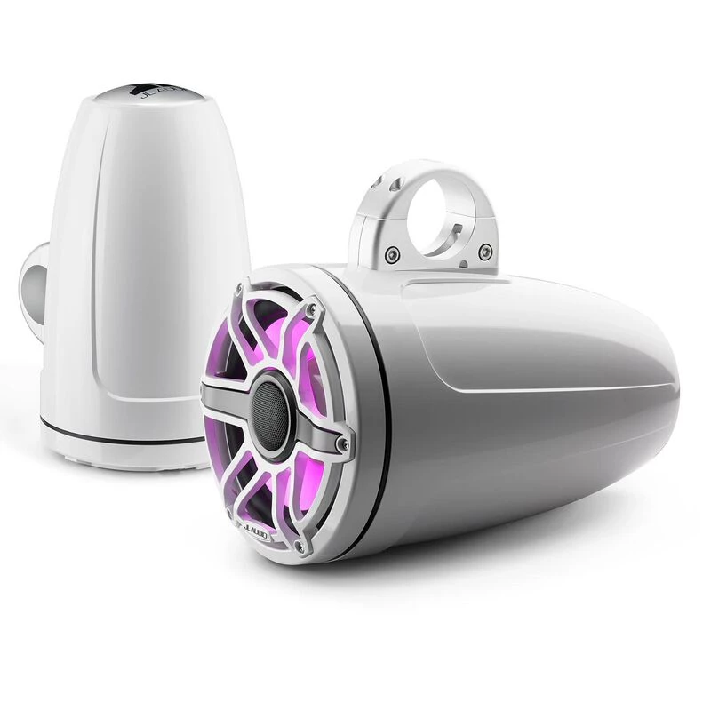 JL AUDIO M6-880ETXv3-Gw-S-GwGw-i 8.8" Enclosed Marine Coaxial Speaker System, Gloss White, White Sport Grille with RGB LED Lighting 5 JL AUDIO M6-880ETXv3-Gw-S-GwGw-i 8.8" Enclosed Marine Coaxial Speaker System, Gloss White, White Sport Grille with RGB LED Lighting - Image 3