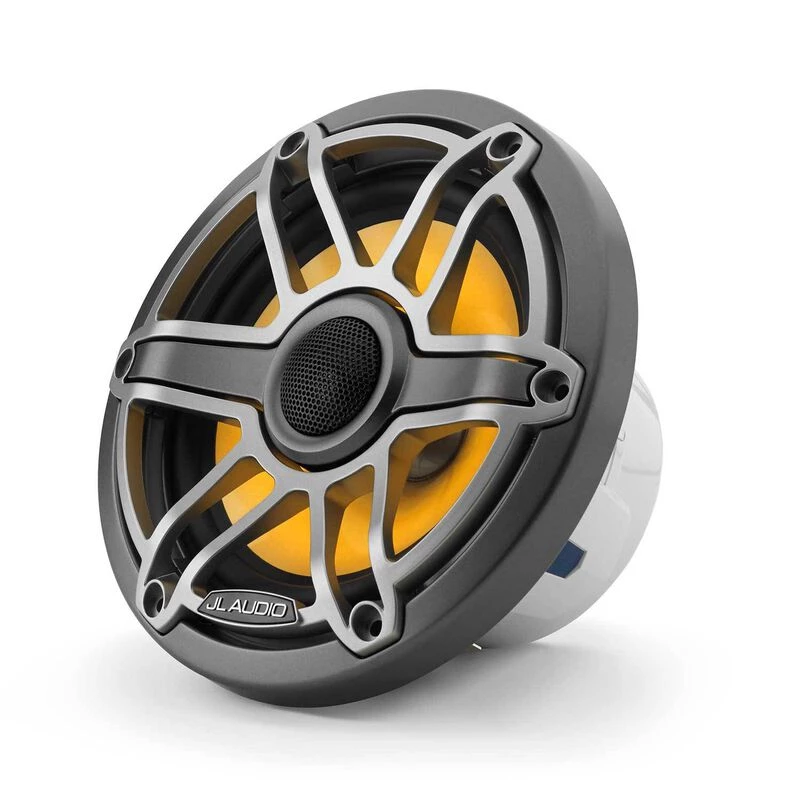 JL AUDIO M6-650X-S-GmTi-i 6.5" Marine Coaxial Speakers, Gunmetal and Titanium Sport Grilles with RGB LED Lighting 6 JL AUDIO M6-650X-S-GmTi-i 6.5" Marine Coaxial Speakers, Gunmetal and Titanium Sport Grilles with RGB LED Lighting - Image 4