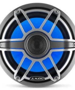 JL AUDIO M6-880X-S-GmTi-i 8.8" Marine Coaxial Speakers, Gunmetal and Titanium Sport Grilles with RGB LED Lighting