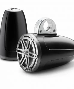 JL AUDIO M3-770ETXv3-Sb-S-Gm 7.7" Enclosed Marine Coaxial Speaker System, Satin Black, Gunmetal Sport Grilles