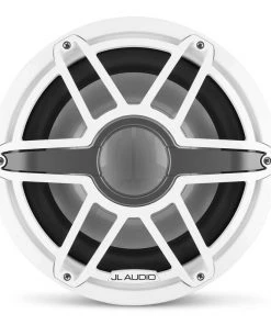 JL AUDIO M7-12IB-S-GwGw-4 12" Marine Subwoofer Driver, Gloss White Trim Ring, Gloss White Sport Grille