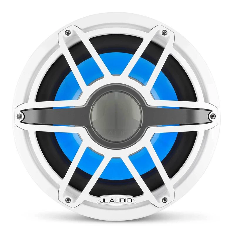 JL AUDIO M7-12IB-S-GwGw-i-4 12" Marine Subwoofer Driver with Transflective™ LED Lighting, Gloss White Trim Ring, Gloss White Sport Grille 3 JL AUDIO M7-12IB-S-GwGw-i-4 12" Marine Subwoofer Driver with Transflective™ LED Lighting, Gloss White Trim Ring, Gloss White Sport Grille