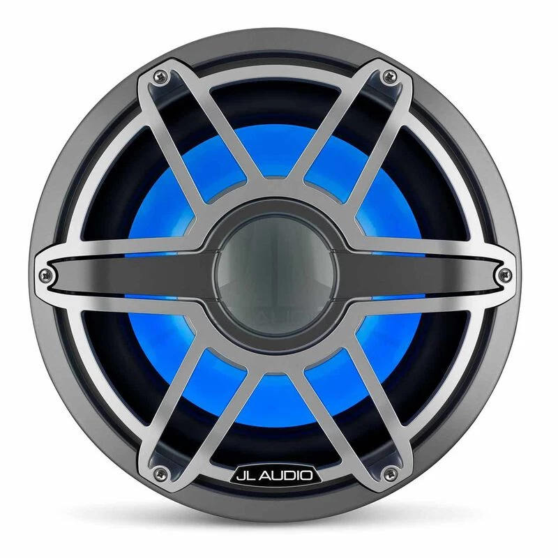 JL AUDIO M7-12IB-S-GmTi-i-4 12" Marine Subwoofer Driver with Transflective™ LED Lighting, Gunmetal Trim Ring, Titanium Sport Grille 3 JL AUDIO M7-12IB-S-GmTi-i-4 12" Marine Subwoofer Driver with Transflective™ LED Lighting, Gunmetal Trim Ring, Titanium Sport Grille